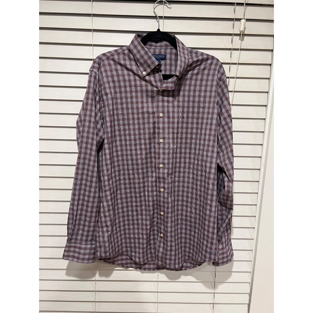 Peter Millar Crown‎ Crafted Long Sleeve Button Up Shirt - Size - L